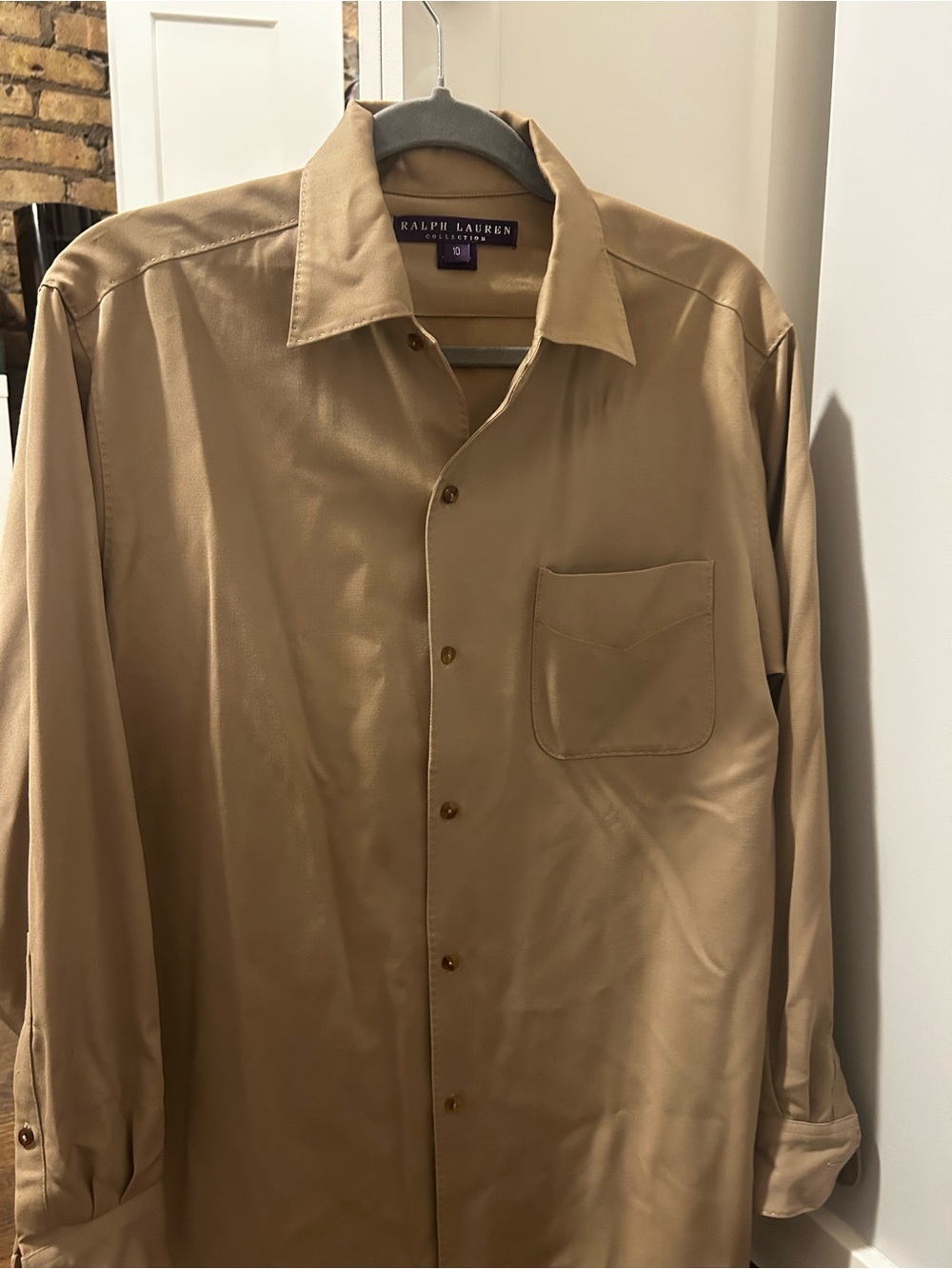 Ralph Lauren Collection Light Brown Button-Down Shirt